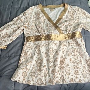 Gold Velvet Blouse